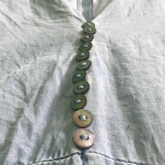 Chambray Button Front Romper - Picture 4 of 5